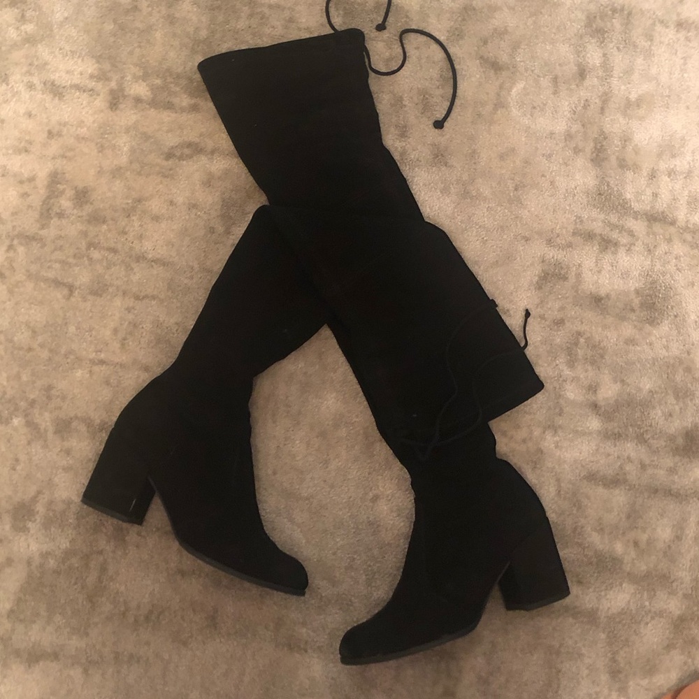 Stuart Weitzman Black Thigh High Boots